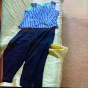 MOVING SALE NO HAGGLING D.J SUMMER 16 2PC BLACK/WHITE SLEEVELESS TOP & PANTS SET